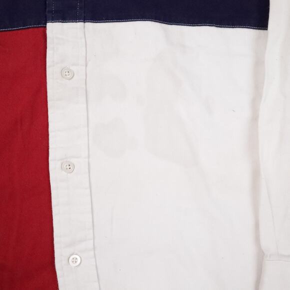 VTG Wrangler Texas Lone Star Flag Medium Multicolor Long Sleeve Collared Shirt - Picture 8 of 11